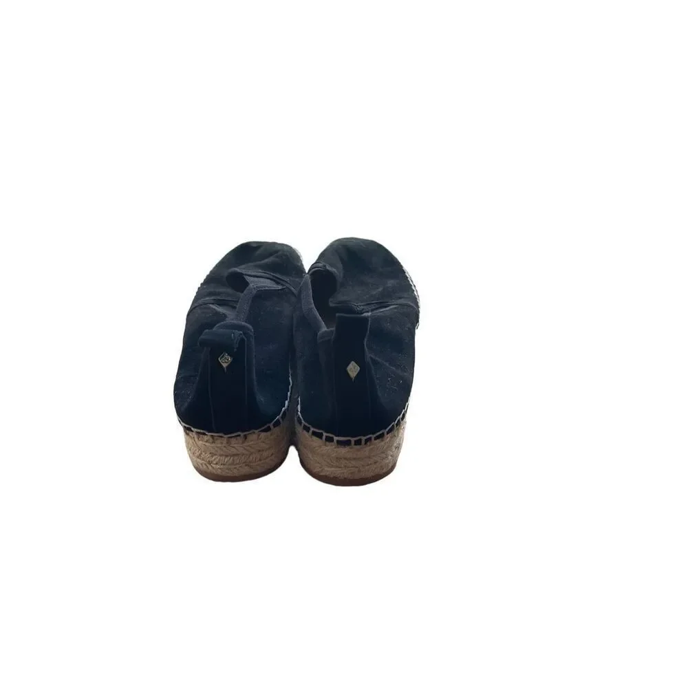Sam Edelman Womens Black Slip On Suede Carrin Platform Espadrille Size 9.5